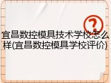 宜昌数控模具技术学校怎么样(宜昌数控模具学校评价)