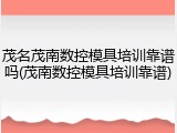 茂名茂南数控模具培训靠谱吗(茂南数控模具培训靠谱)