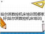 哈尔滨数控机床培训班哪家好(哈尔滨数控机床培训)