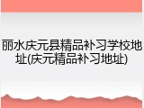 丽水庆元县精品补习学校地址(庆元精品补习地址)