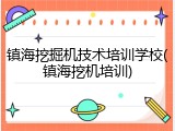 镇海挖掘机技术培训学校(镇海挖机培训)