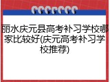丽水庆元县高考补习学校哪家比较好(庆元高考补习学校推荐)