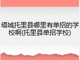 塔城托里县哪里有单招的学校啊(托里县单招学校)