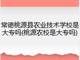 常德桃源县农业技术学校是大专吗(桃源农校是大专吗)