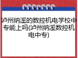 泸州纳溪的数控机电学校中专能上吗(泸州纳溪数控机电中专)