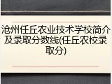 沧州任丘农业技术学校简介及录取分数线(任丘农校录取分)