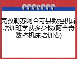 克孜勒苏阿合奇县数控机床培训班学费多少钱(阿合奇数控机床培训费)