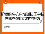聊城数控机床培训技工学校有哪些(聊城数控技校)