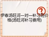 伊春汤旺河一对一补习班价格(汤旺河补习费用)