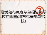 塔城和布克赛尔单招集训学校在哪里(和布克赛尔单招校)