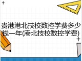 贵港港北技校数控学费多少钱一年(港北技校数控学费)