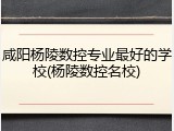 咸阳杨陵数控专业最好的学校(杨陵数控名校)