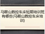 马鞍山数控车床短期培训班有哪些(马鞍山数控车床培训)