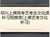 绍兴上虞高考艺考生文化课补习班推荐(上虞艺考文化补习)