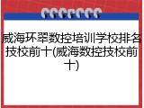 威海环翠数控培训学校排名技校前十(威海数控技校前十)
