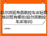 哈尔滨延寿县数控车床短期培训班有哪些(哈尔滨数控车床培训)