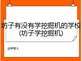 坊子有没有学挖掘机的学校(坊子学挖掘机)