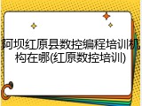 阿坝红原县数控编程培训机构在哪(红原数控培训)