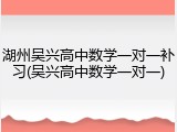 湖州吴兴高中数学一对一补习(吴兴高中数学一对一)