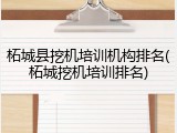 柘城县挖机培训机构排名(柘城挖机培训排名)