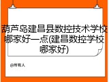 葫芦岛建昌县数控技术学校哪家好一点(建昌数控学校哪家好)