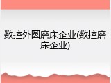 数控外圆磨床企业(数控磨床企业)