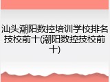 汕头潮阳数控培训学校排名技校前十(潮阳数控技校前十)
