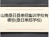山南桑日县单招集训学校有哪些(桑日单招学校)