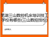 芜湖三山数控机床培训技工学校有哪些(三山数控技校)