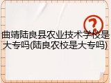 曲靖陆良县农业技术学校是大专吗(陆良农校是大专吗)