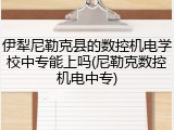 伊犁尼勒克县的数控机电学校中专能上吗(尼勒克数控机电中专)