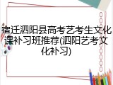 宿迁泗阳县高考艺考生文化课补习班推荐(泗阳艺考文化补习)