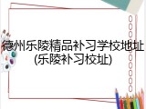 德州乐陵精品补习学校地址(乐陵补习校址)