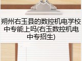 朔州右玉县的数控机电学校中专能上吗(右玉数控机电中专招生)