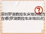 深圳罗湖数控车床培训地方在哪(罗湖数控车床培训点)