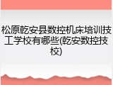 松原乾安县数控机床培训技工学校有哪些(乾安数控技校)