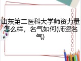山东第二医科大学师资力量怎么样，名气如何(师资名气)