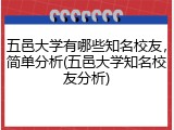 五邑大学有哪些知名校友，简单分析(五邑大学知名校友分析)