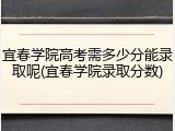 宜春学院高考需多少分能录取呢(宜春学院录取分数)