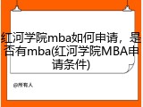红河学院mba如何申请，是否有mba(红河学院MBA申请条件)