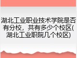 湖北工业职业技术学院是否有分校,共有多少个校区(湖北工业职院几个校区)