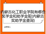 内蒙古化工职业学院有哪些奖学金和助学金呢(内蒙古奖助学金查询)
