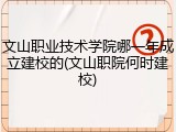 文山职业技术学院哪一年成立建校的(文山职院何时建校)
