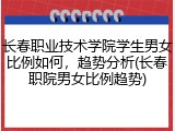 长春职业技术学院学生男女比例如何，趋势分析(长春职院男女比例趋势)