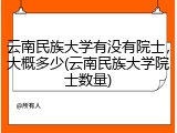 云南民族大学有没有院士，大概多少(云南民族大学院士数量)