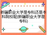 新疆职业大学是专科还是本科院校呢(新疆职业大学是专科)