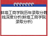 蚌埠工商学院历年录取分数线深度分析(蚌埠工商学院录取分析)