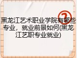 黑龙江艺术职业学院有哪些专业，就业前景如何(黑龙江艺职专业就业)