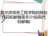 哈尔滨信息工程学院的院校代码和邮编是多少(哈院代码邮编)