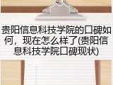 贵阳信息科技学院的口碑如何，现在怎么样了(贵阳信息科技学院口碑现状)